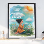 Rejoicing in Hope Christian Poster -- Faith, Patience, and Prayer in Every Season | Romans 12:12 - Image 2