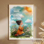 Rejoicing in Hope Christian Poster -- Faith, Patience, and Prayer in Every Season | Romans 12:12 - Image 11