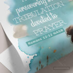 Rejoicing in Hope Christian Poster – Persevering Through Trials with Prayer | Romans 12:12 - Image 15