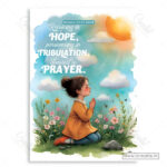 Rejoicing in Hope Christian Poster -- Faith, Patience, and Prayer in Every Season | Romans 12:12