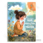 Rejoicing in Hope Christian Poster -- A Call to Prayer, Patience, and Joyful Faith | Romans 12:12