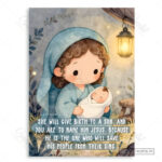 Jesus Our Savior Christian Poster – He Will Save His People | Matthew 1:21