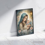Mary and Baby Jesus Christian Poster – In Humble Faith and Quiet Grace - Image 5