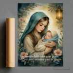 Mary and Baby Jesus Christian Poster – In Humble Faith and Quiet Grace - Image 8