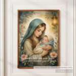Mary and Baby Jesus Christian Poster – In Humble Faith and Quiet Grace - Image 13