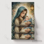 Mary and Baby Jesus Christian Poster – In Humble Faith and Quiet Grace - Image 17