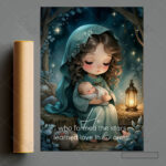 Jesus Incarnation Christian Poster – He Who Formed the Stars Learned Love in Her Arms - Image 8