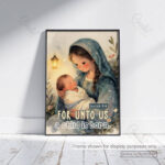 For Unto Us a Child Is Born Christian Poster – Hope Given to the World | Isaiah 9:6 - Image 4