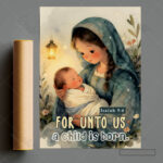 For Unto Us a Child Is Born Christian Poster – Hope Given to the World | Isaiah 9:6 - Image 8