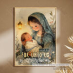 For Unto Us a Child Is Born Christian Poster – Hope Given to the World | Isaiah 9:6 - Image 11