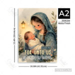 For Unto Us a Child Is Born Christian Poster – Hope Given to the World | Isaiah 9:6 - Image 3