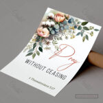 Pray Without Ceasing Christian Poster – A Life of Constant Prayer | 1 Thessalonians 5:17 - Image 7