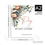 Pray Without Ceasing Christian Poster – A Life of Constant Prayer | 1 Thessalonians 5:17 - Image 3