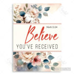 Believe You Have Received Christian Poster – Trusting God in Faith | Mark 11:24