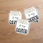 Jesus Is My Savior Christian Sticker – Faith Declaration Vinyl Decal (Pack of 10) - Image 2