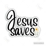 Jesus Saves Christian Sticker – Faith Message Vinyl Decal (Pack of 10)