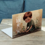 Draw Near to God Christian Laptop Skin – James 4:8 Scripture - Image 3