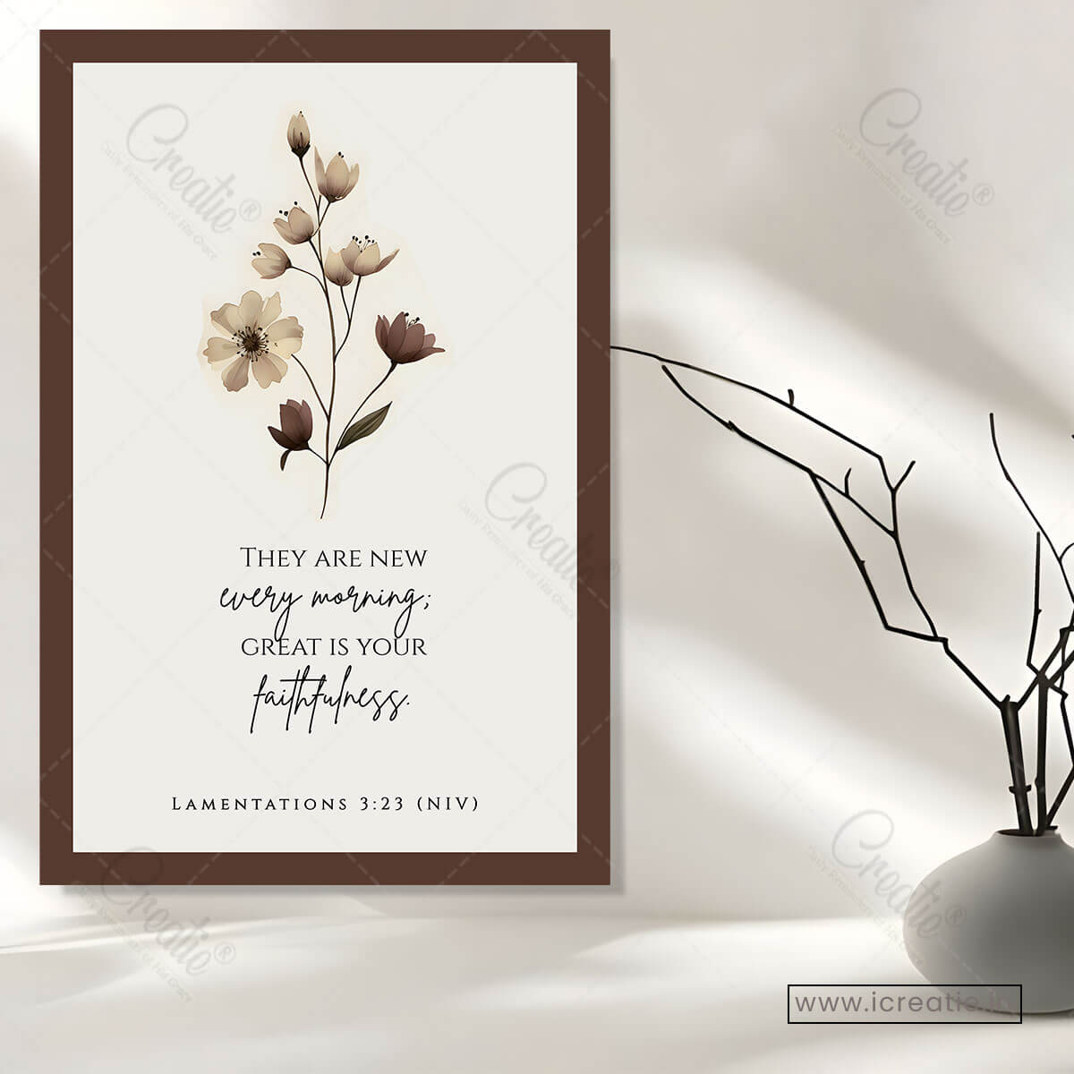 Lamentations 3:23 wall art